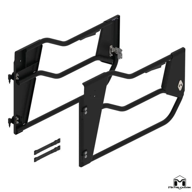 Aluminum Open Frame Tube Doors, JL & JT, Front, Pair - 4200