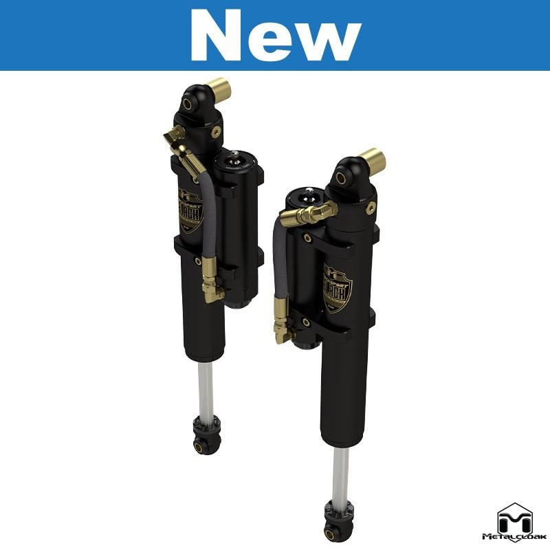 RockSport BLACK, 4.5"/5.5" JL Wrangler Adjustable Reservoir Shocks, Rear, Pair - 1630