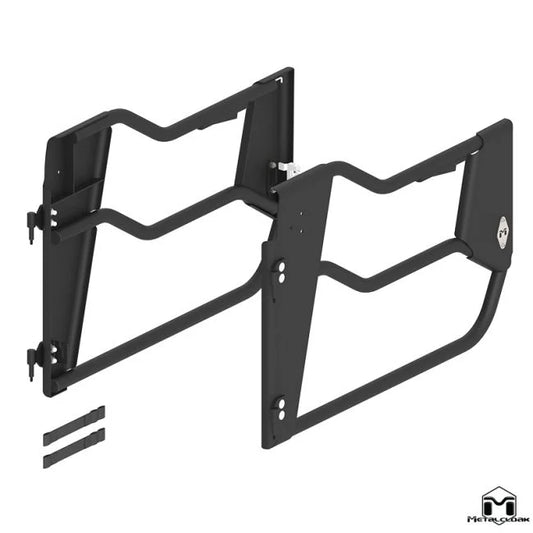 Aluminum Open Frame Tube Doors, JK, Front, Pair - 4100