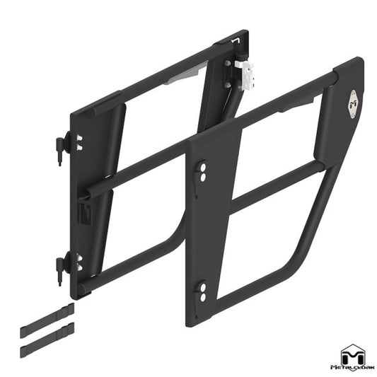 Aluminum Open Frame Tube Doors, JK, Rear, Pair - 4101