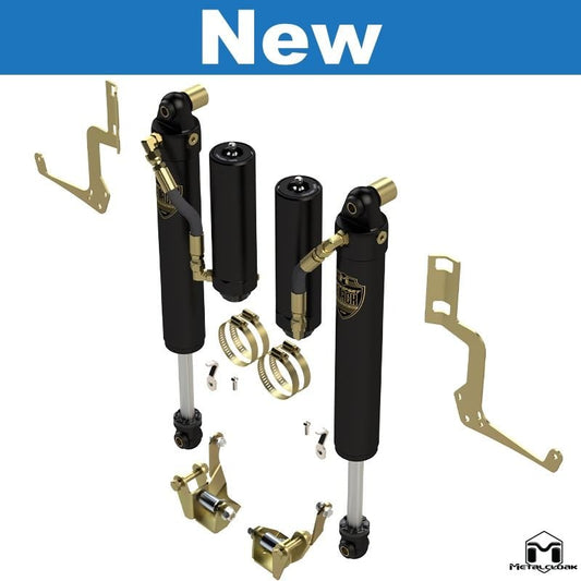 RockSport BLACK, 2.5"/3.5" JL Wrangler & JT Gladiator Adjustable Reservoir Shocks, Front, Pair, Standard Axle Edition - 1631