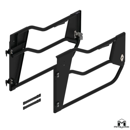 Aluminum Open Frame Tube Doors, JL & JT, Front, Pair - 4200