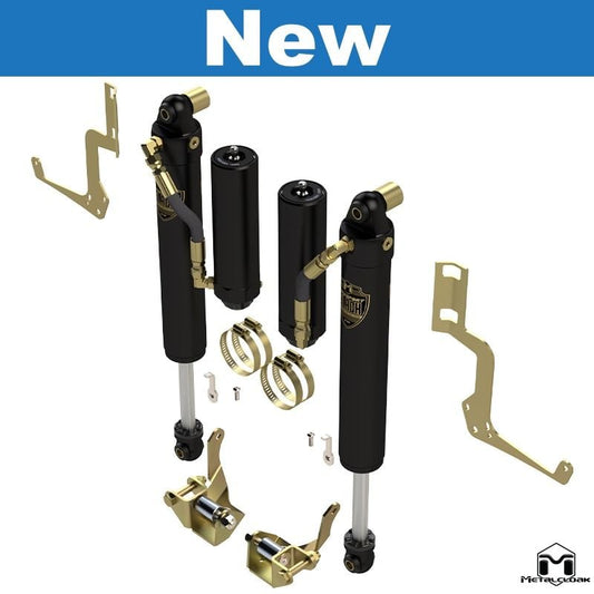RockSport BLACK, 2.5"/3.5" JL Wrangler & JT Gladiator Adjustable Reservoir Shocks, Front, Pair - 1627