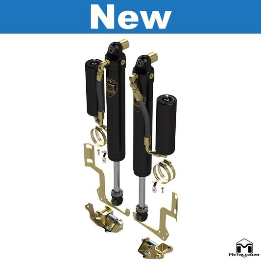 RockSport BLACK, 4.5"/5.5" JL Wrangler & JT Gladiator Reservoir Shocks, Front, Pair - 1633