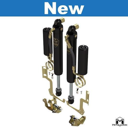 RockSport BLACK, 2.5"/3.5" JL Wrangler & JT Gladiator Reservoir Shocks, Front, Pair, Standard Axle Edition - 1636
